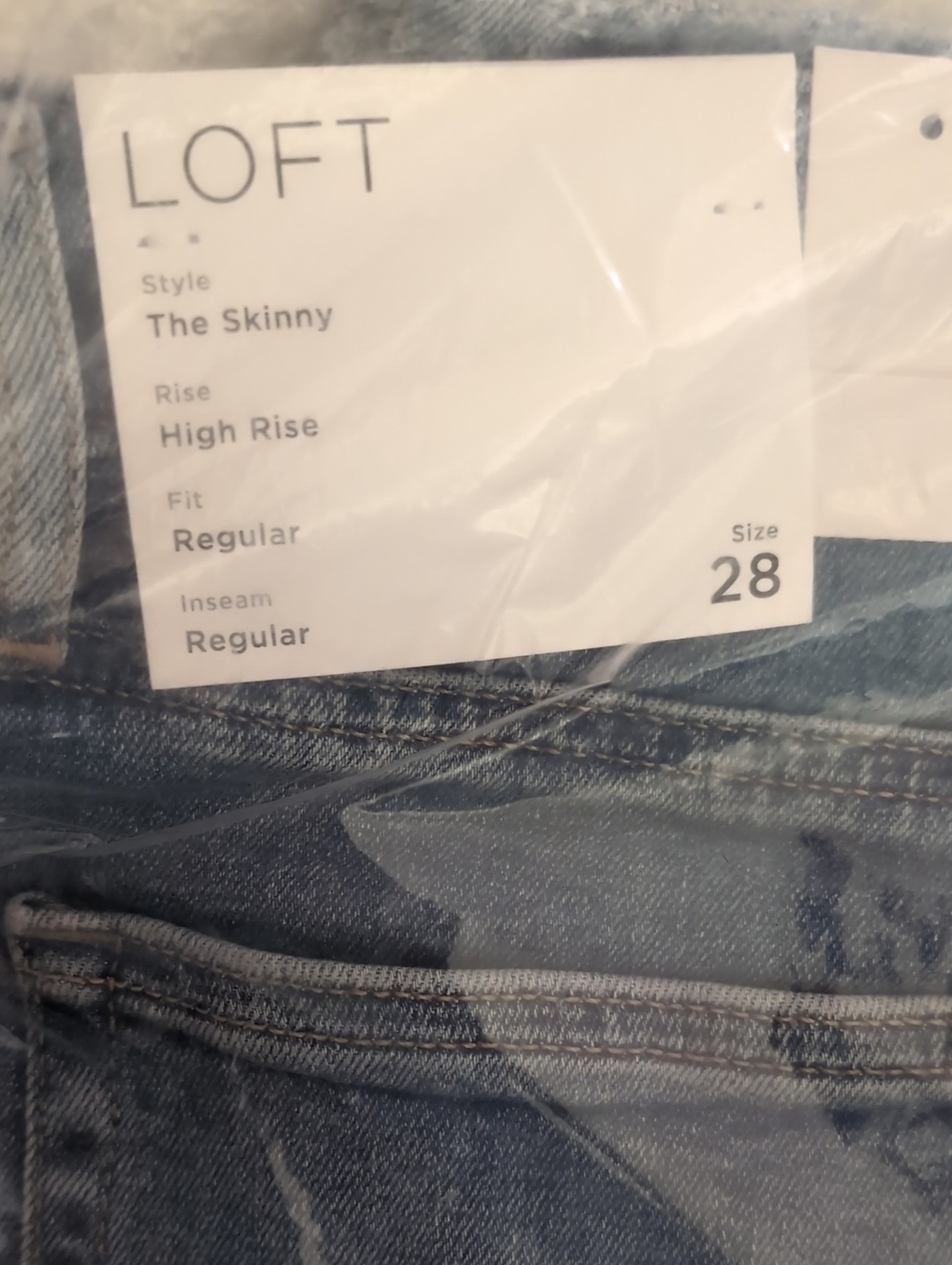 LOFT The Skinny High-Waist Jeans- 28